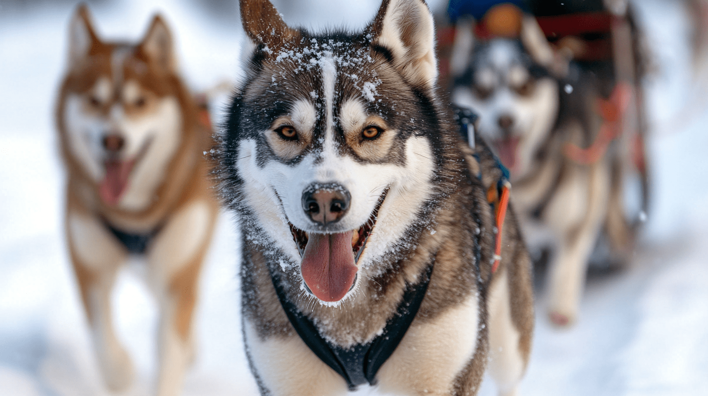 Husky Schlittenhunde in Ullbergsträsk, Schweden; Schlittenhund Fahrten mit Lappland Tour